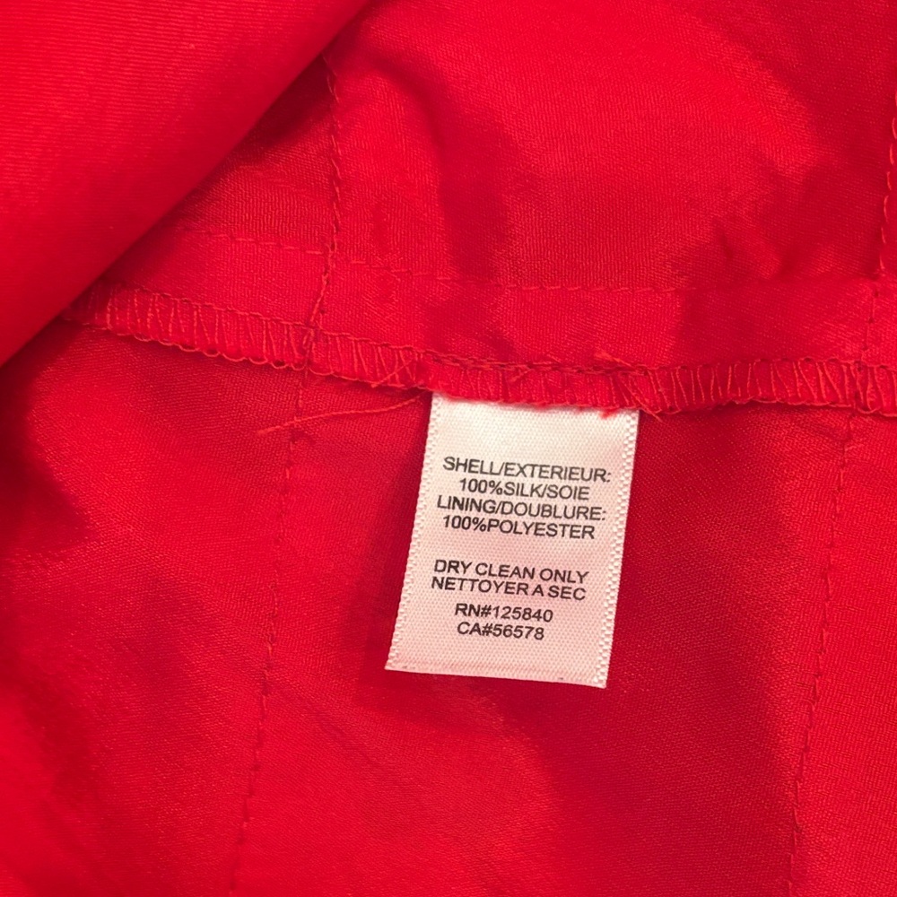 INTERMIX Silk Red Ruffle Skirt - Picture 3 of 5